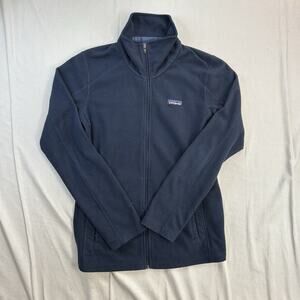 Patagonia Women's Sweater Fleece Jacket Medium Full Zip Navy Blue